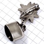 ブローチ・エーデルワイス花スイスのアルプス山脈シルバー銀色 DELWEISS BELL BROOCH