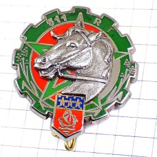 ブローチ・第511輜重連隊フランス軍ミリタリー馬シルバー銀色