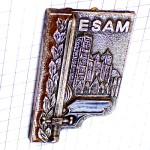 ブローチ・ブールジュ軍事学校フランス軍ミリタリー剣カトリック大聖堂