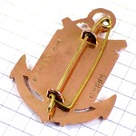 ブローチ・第53海兵師団マルセイユ青い十字イカリ百合の紋章フランス軍ミリタリー