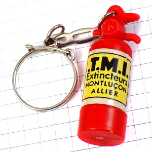 キーホルダー・フランスの赤い消火器 EXTINCTEUR TMI FRANCE