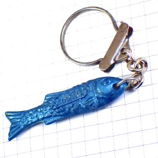 キーホルダー・釣った魚ブルー青フィッシング釣り AMIEUX FRANCE