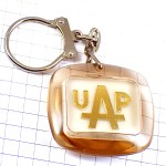 キーホルダー・アルファベットＵＡＰ金色ゴールド INSURANCES FRANCE