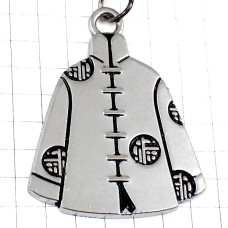 キーホルダー・緑茶チャイナ服シルバー銀色