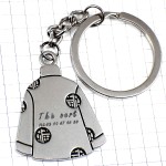 キーホルダー・緑茶チャイナ服シルバー銀色