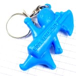 キーホルダー・ゴルフのキャディーさん青