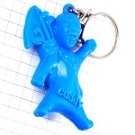 キーホルダー・ゴルフのキャディーさん青