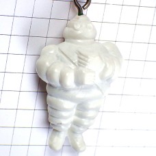 キーホルダー・ミシュラン社ビバンダムくん白いキャラクター MICHELIN BIBENDUM FRANCE