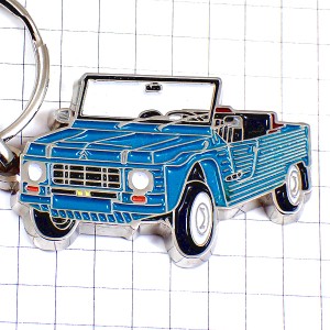 キーホルダー・シトロエン青色メアリ車オープンカー CITROEN-MEHARI FRANCE