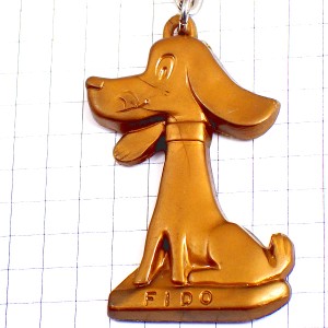 キーホルダー・FIDO茶色の犬イヌ DOG FRANCE