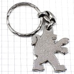 キーホルダー・プジョー車ライオンのロゴ銀色シルバーのエンブレム PEUGEOT FRANCE