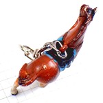 キーホルダー・乗馬の茶色い馬