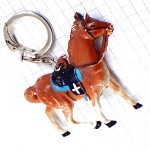 キーホルダー・乗馬の茶色い馬