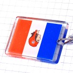 キーホルダー・マリアンヌ赤い帽子フランス国旗トリコロール青白赤