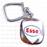 キーホルダー・プジョー金色ライオン車エッソ石油ゴールド PEUGEOT ESSO BOURBON FRANCE EXXONMOBIL USA