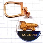 キーホルダー・大型トラック車ゴールド金色ダンプカー