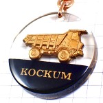 キーホルダー・大型トラック車ゴールド金色ダンプカー