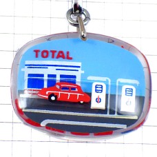 キーホルダー・赤い車トタル石油の給油機ブルボン社製 TOTAL CITROEN-DS BOURBON MOBILE FRANCE