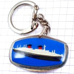 キーホルダー・モービル石油ペガサス赤い馬フェリー大型客船  BOURBON LE-FRANCE TRANSATLANTIQUE MOBIL-OIL USA