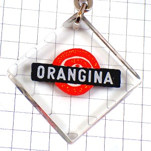 キーホルダー・オランジーナ飲物 BOURBON ORANGINA FRANCE