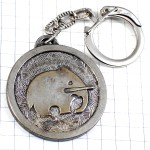 キーホルダー・カフェドレレファン象のコーヒー珈琲シルバー銀色 CAFES-DE-L-ELEPHANT-NOIR FRANCE