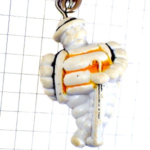 キーホルダー・ミシュラン社ビバンダムくん白いキャラクター MICHELIN BIBENDUM FRANCE
