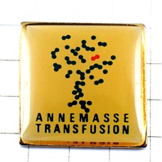 ピンバッジ・血液の成分お医者さん医療 BLOOD TRANSFUSION FRANCE