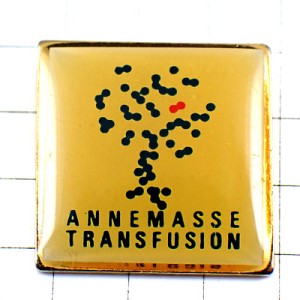 ピンバッジ・血液の成分お医者さん医療 BLOOD TRANSFUSION FRANCE