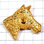 ピンバッジ・馬の頭ゴールド金色