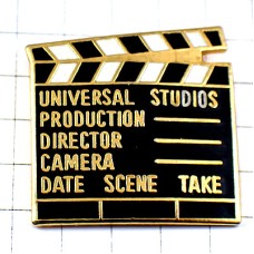 ピンバッジ・ユニバーサルスタジオ映画カチンコ撮影小道具 UNIVERSAL-STUDIOS CLAP