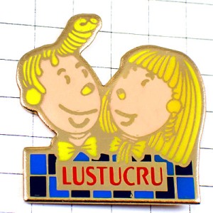 ピンバッジ・パスタの髪の男の子女の子 LUSTUCRU PASTA FRANCE