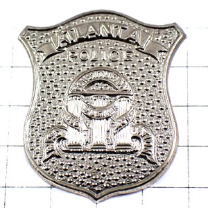ピンバッジ・アトランタ警察ポリス/USAアメリカ米国シルバー銀色