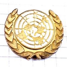 ピンバッジ・白い国連マーク国際連合UN UNITED-NATIONS