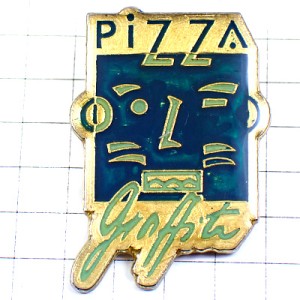 ピンバッジ・ピザ屋さん人の顔グラフィティ PIZZA GRAFFITI