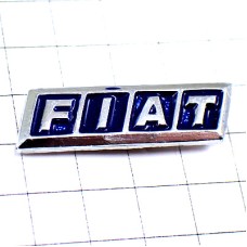 ピンバッジ・フィアット車エンブレムFIAT紺色ロゴ銀色シルバー FIAT ITALIA ITALY