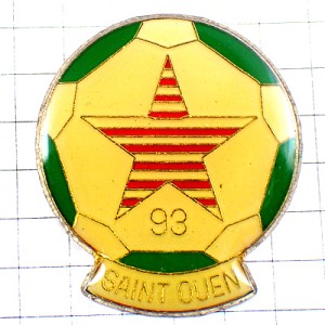 ピンバッジ・星柄のサッカーボール球 STAR SAINT-OUEN SOCCER FRANCE