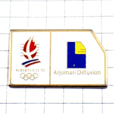 ピンバッジ・アルジョマリー製紙会社アルベールビル冬季五輪オリンピック1992年ビンテージ中古品 ALBERTVILLE-1992 SAVOIE ARJOMARI PAPER FRANCE