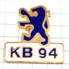 ピンバッジ・プジョー車ライオンのロゴ青いエンブレム