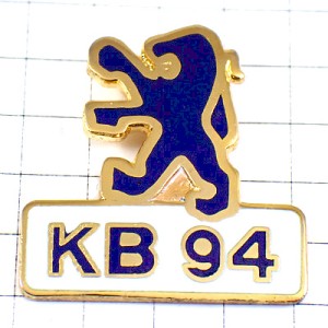 ピンバッジ・プジョー車ライオンのロゴ青いエンブレム