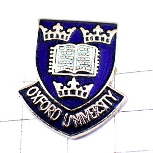 ピンバッジ・紋章オックスフォード大学イギリス本と王冠UK英国 OXFORD UNIVERSITY ENGLAND