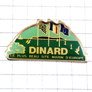 ピンバッジ・ディナール海岸アメリカ欧州旗EU欧州連合フランス国旗ブルターニュ DINARD BRETAGNE FRANCE EUROPE FLAG ピンバッジ・ディナール海岸アメリカ欧州旗EU欧州連合フランス国旗ブルターニュ DINARD BRETAGNE FRANCE EUROPE FLAG