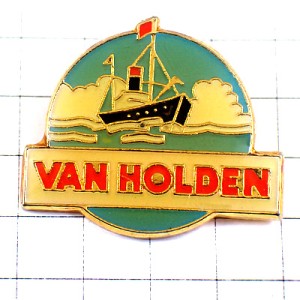 ピンバッジ・フェリー船ボート赤い旗