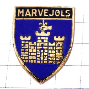 ピンバッジ・マルブジョル城や百合の紋章