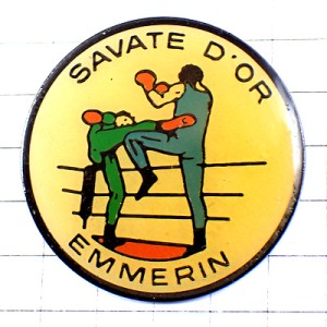 ピンバッジ・キックボクシング試合リング選手 SAVATE EMMERIN FRANCE