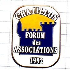 ピンバッジ・青いお城シャティヨン CHATILLON FRANCE