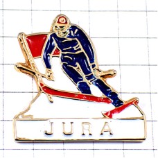 ピンバッジ・スキー選手ジュラ地方 SKIING JURA FRANCE