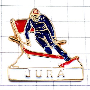 ピンバッジ・スキー選手ジュラ地方 SKIING JURA FRANCE