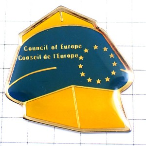 ピンバッジ・欧州評議会ヨーロッパ欧州旗EU欧州連合スター星