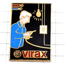 ピンバッジ・電気工事コンセント電球