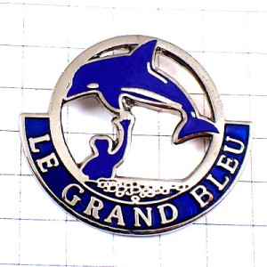 ピンバッジ・イルカ映画『グランブルー』ベッソン監督 LUC-BESSON LE-GRAND-BLEU FRANCE ピンバッジ・イルカ映画『グランブルー』ベッソン監督 LUC-BESSON LE-GRAND-BLEU FRANCE